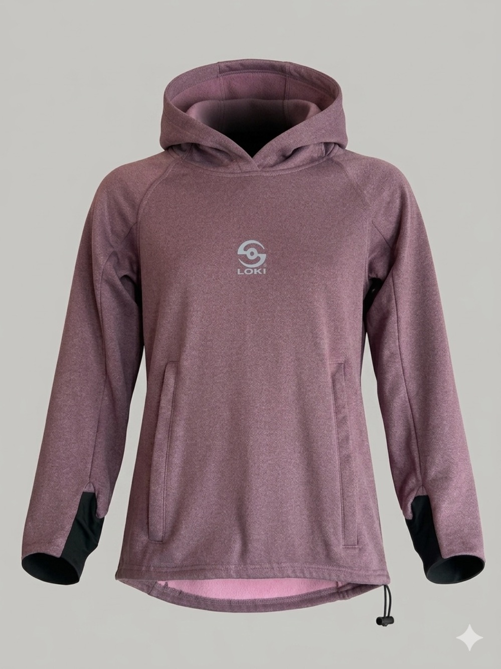 LOKI Gear Kid’s All-In-One Tech Fleece Pullover Hoodie Size 10/12 L Mauve/Pink